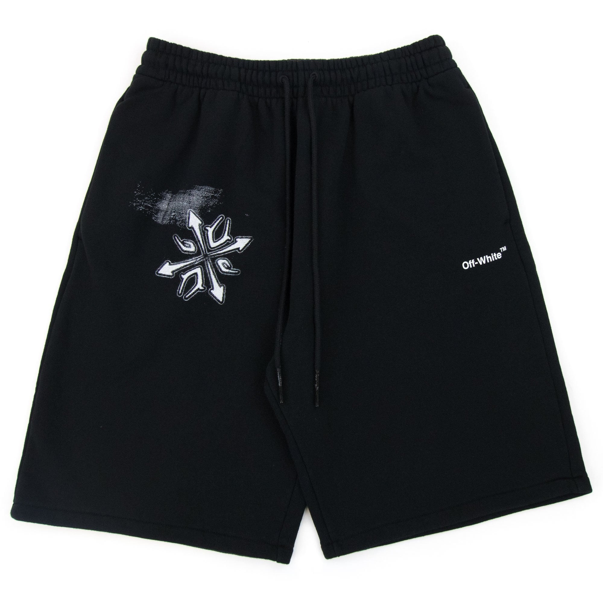 Off White Tribal Type Skate Sweat Shorts Black/white | ONU – Onu