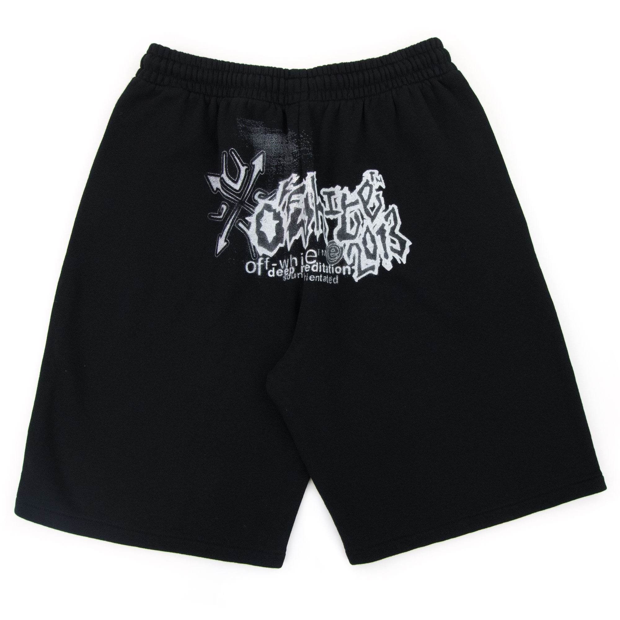 Off White Tribal Type Skate Sweat Shorts Black/white | ONU – Onu
