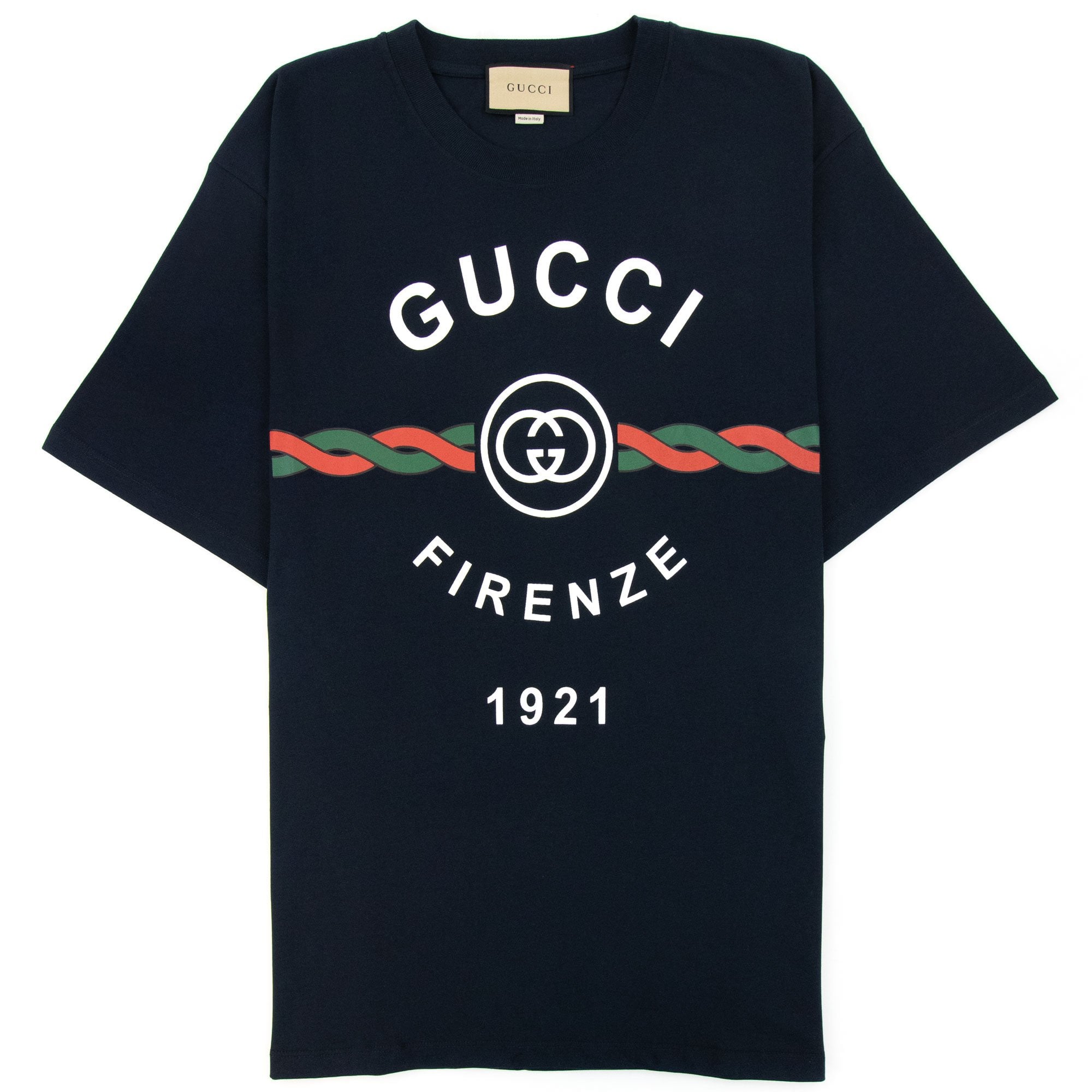 Gucci Firenze 1921 Cotton Jersey Dark Blue 4795 (Oversize Fit)