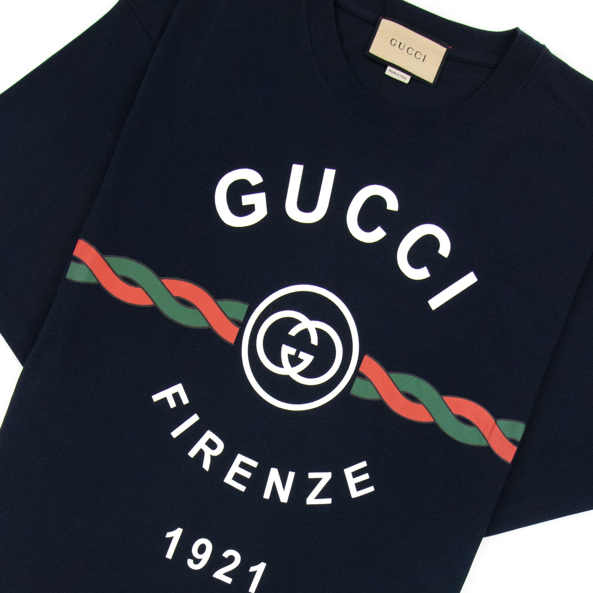 Gucci Firenze 1921 Cotton Jersey Dark Blue 4795 (Oversize Fit)