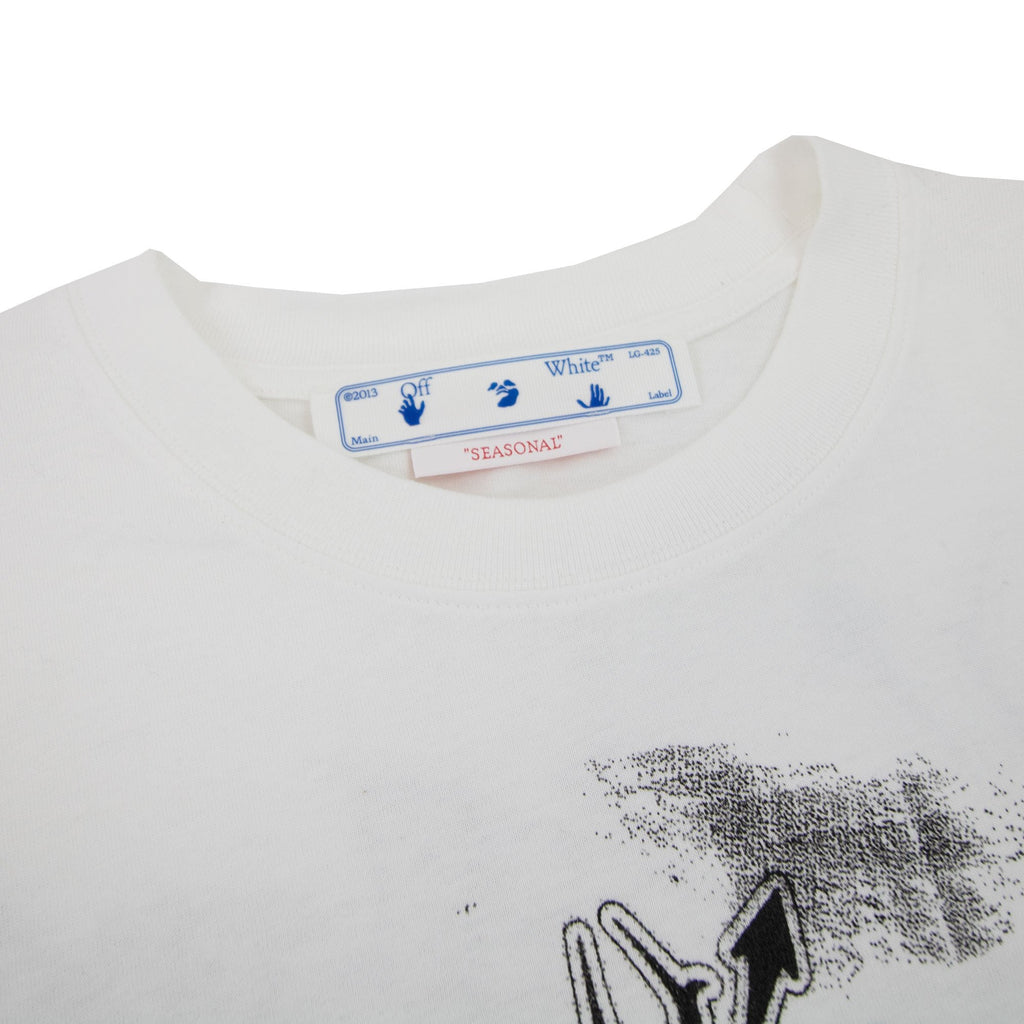 Off White Tribal Type Slim Fit S/s T Shirt White/black