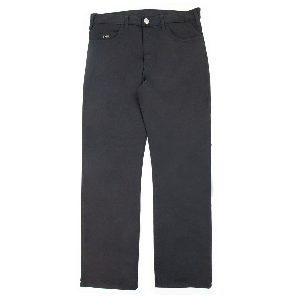 Emporio Armani J21 Regular Fit Stretch Gabardine Jeans Black 999
