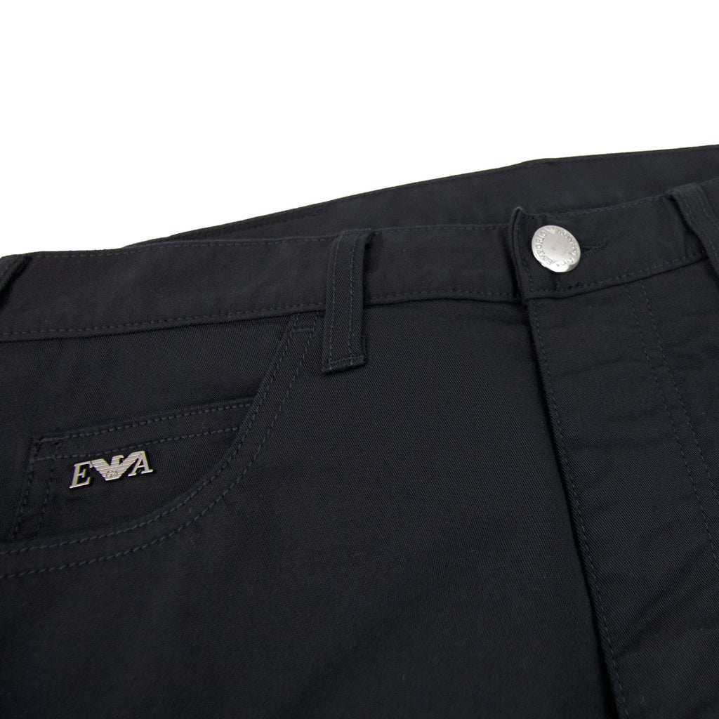Emporio Armani J21 Regular Fit Stretch Gabardine Jeans Black 999