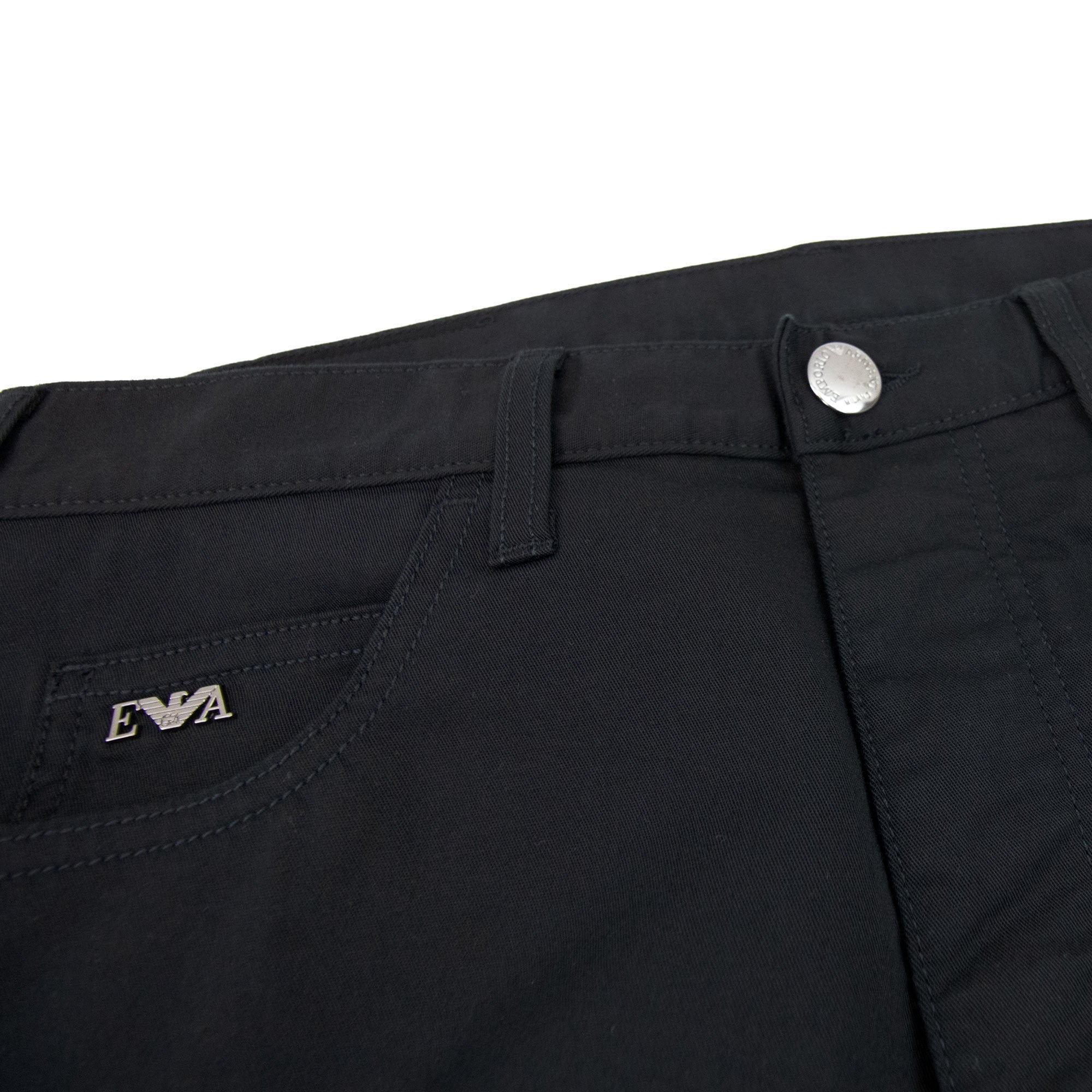 Emporio Armani J21 Regular Fit Stretch Gabardine Jeans Black 999