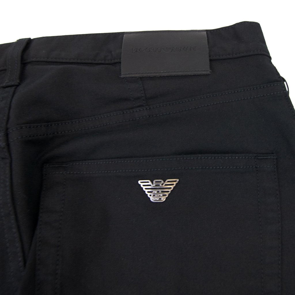 Emporio Armani J21 Regular Fit Stretch Gabardine Jeans Black 999
