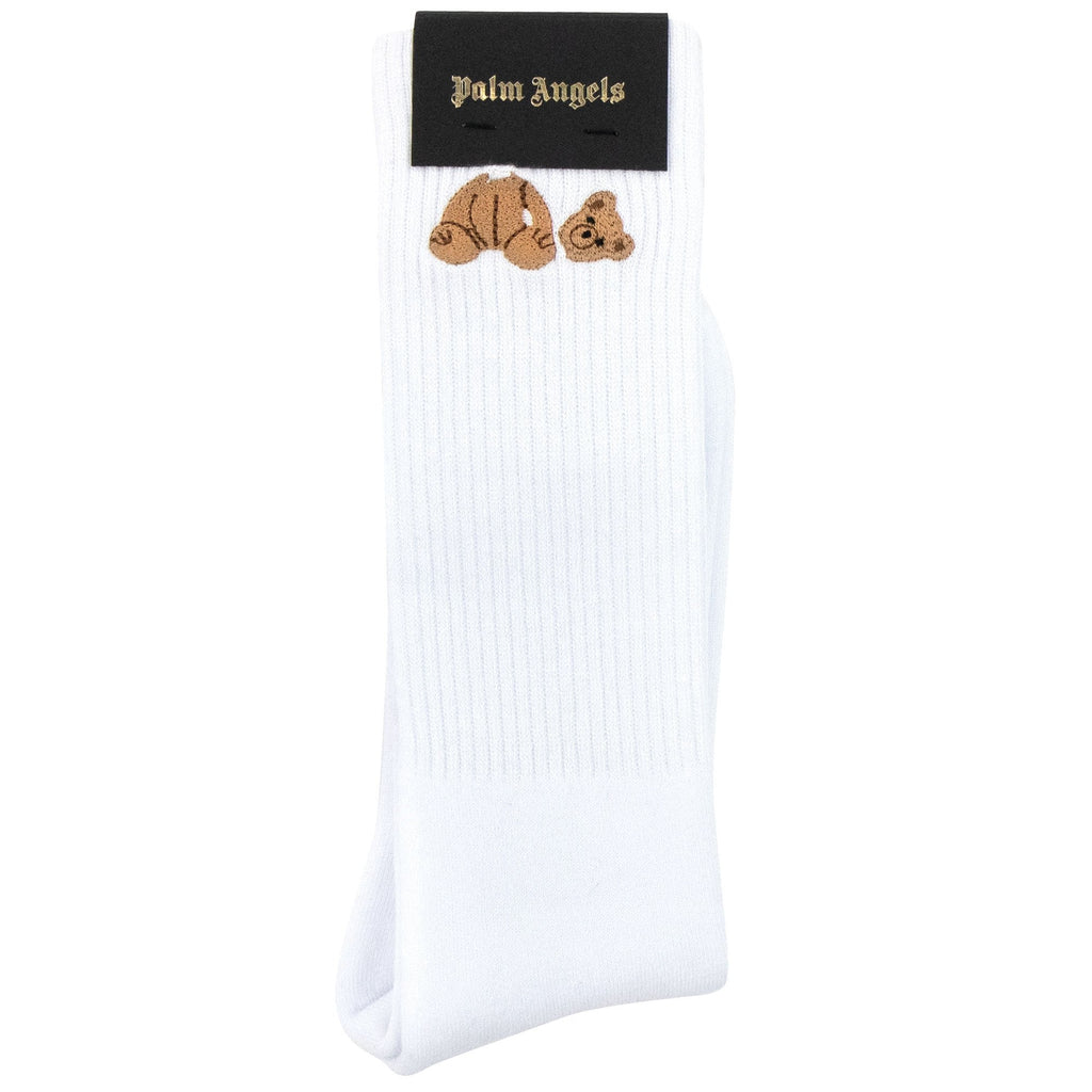 Palm Angels Bear Socks White/brown