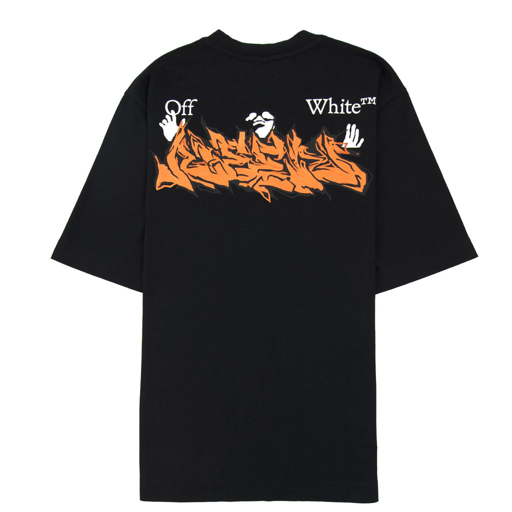 Off White Neen 0w Logo Skate S/s T Shirt Black/orange