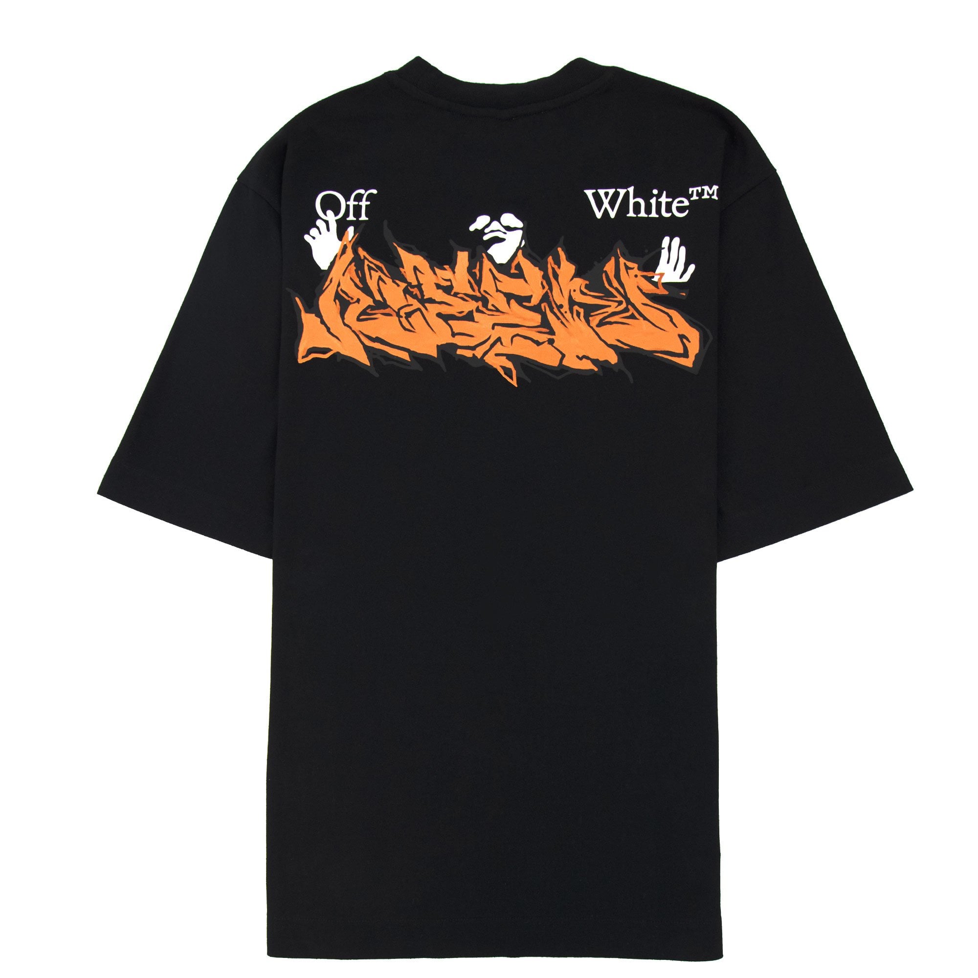 Off White Neen 0w Logo Skate S/s T Shirt Black/orange