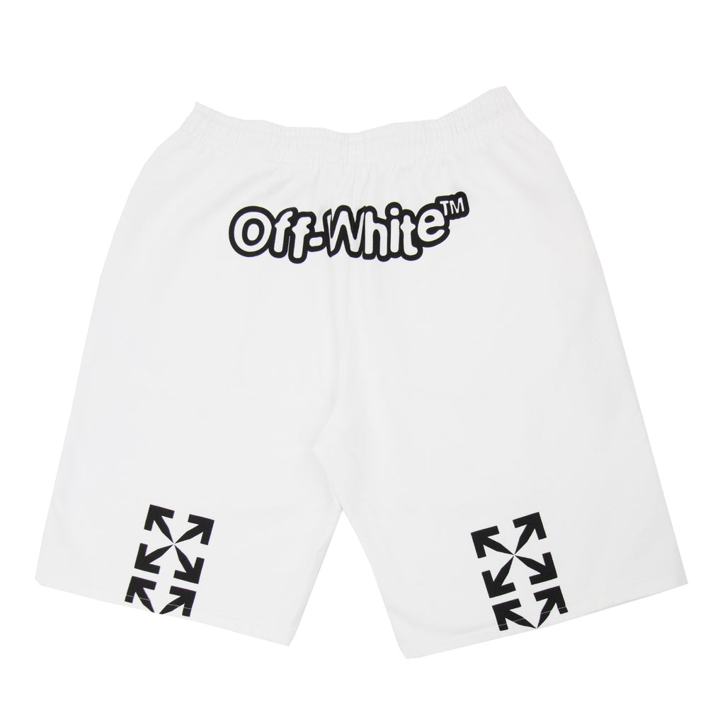 Off White Ff Blur Skate Sweat Shorts White/black