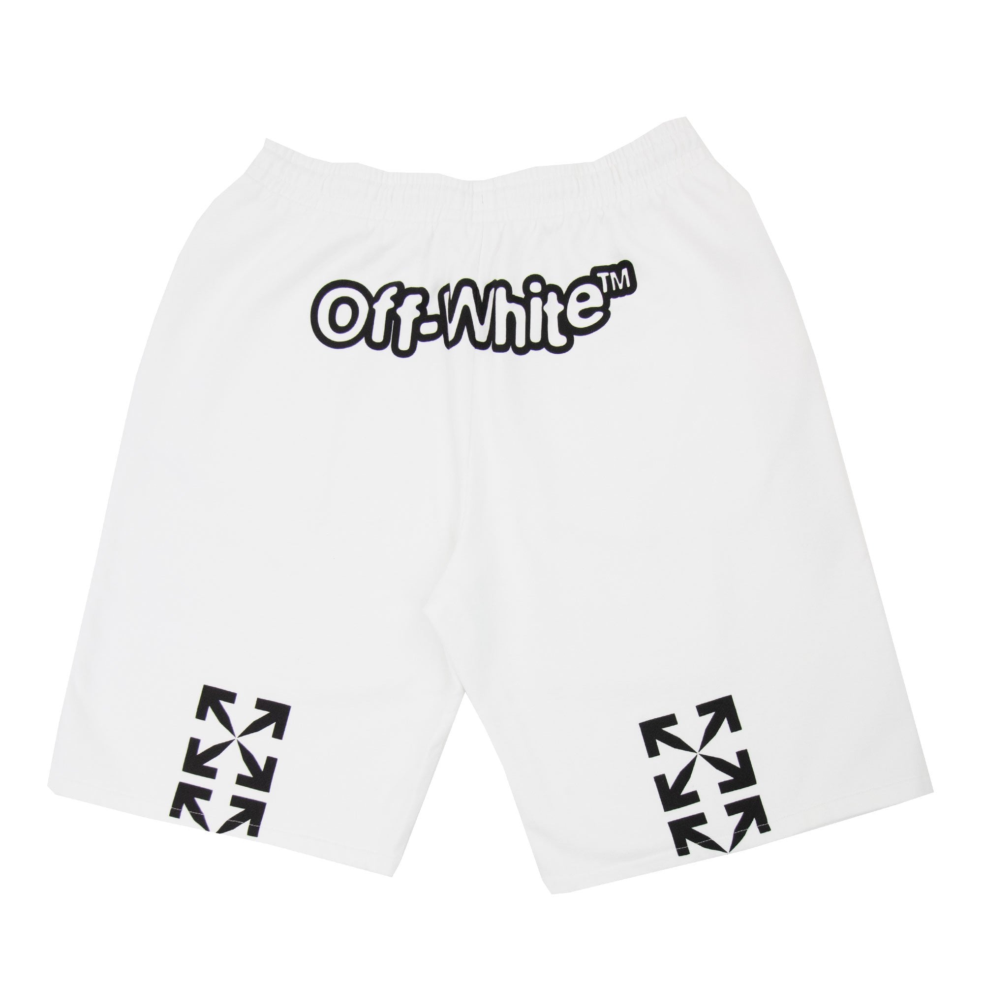 Off White Ff Blur Skate Sweat Shorts White/black