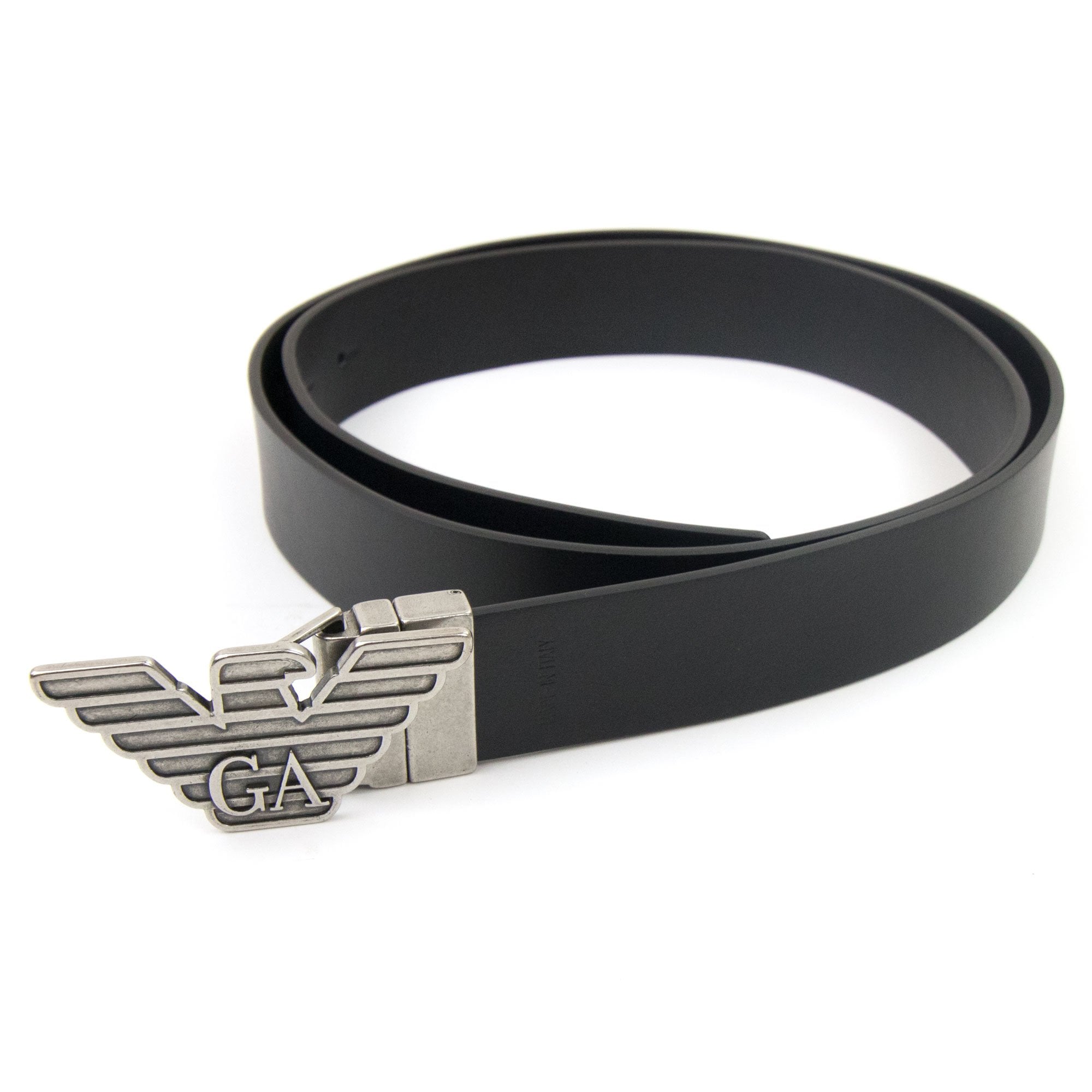 Emporio Armani Gift Box With Reversible Belt In Saffiano Leather