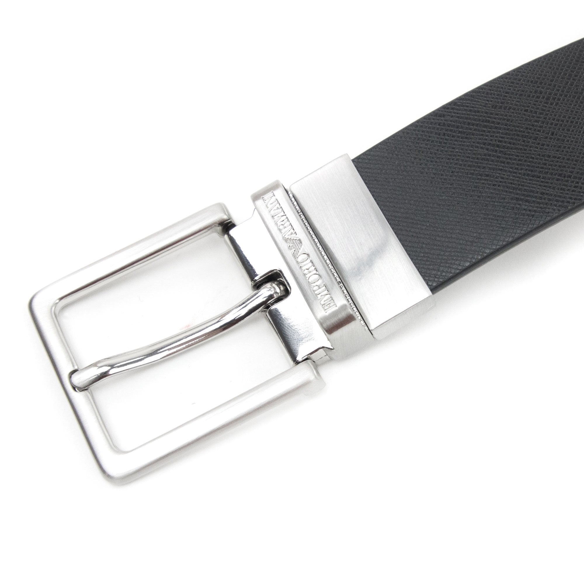 Emporio Armani Gift Box With Reversible Belt In Saffiano Leather