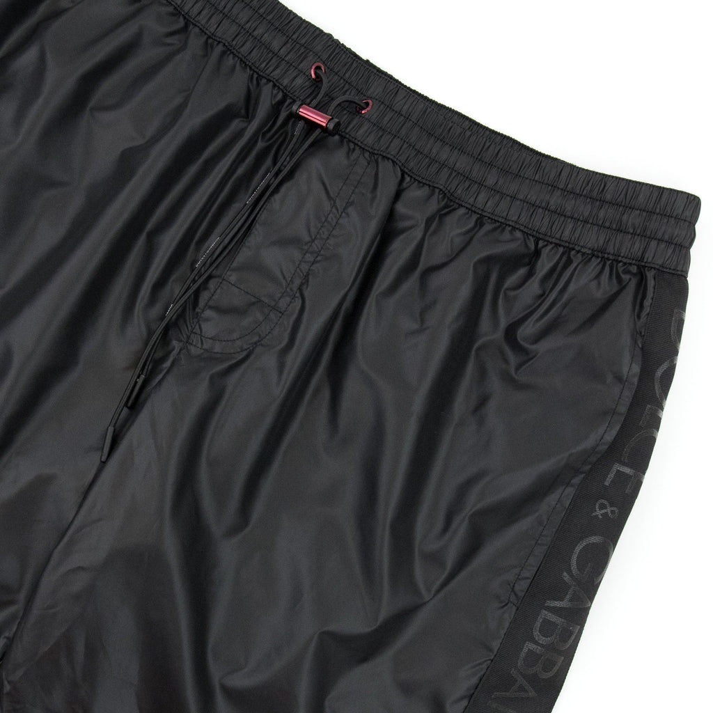 Dolce & Gabbana Side Band Logo Swim Shorts Black