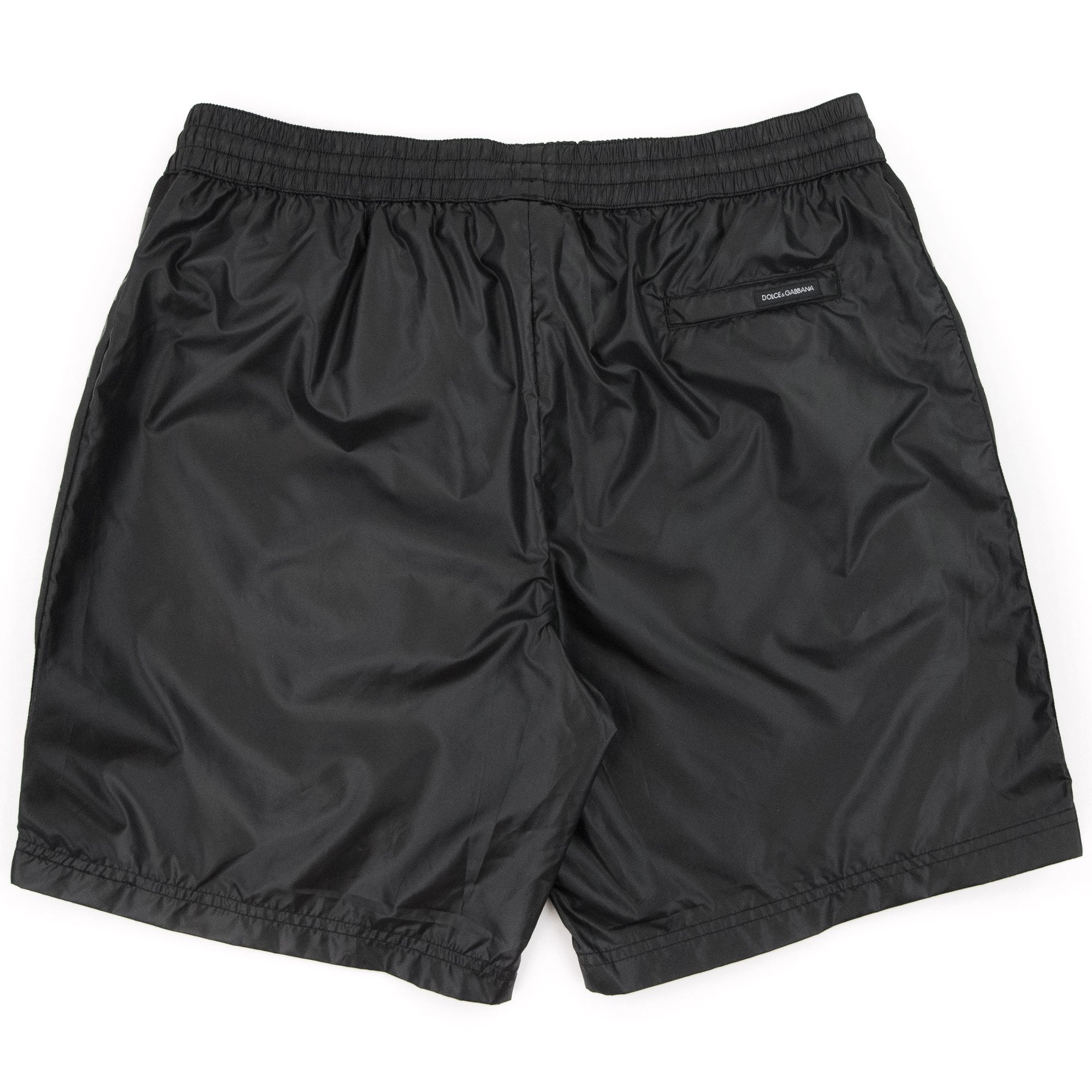 Dolce & Gabbana Side Band Logo Swim Shorts Black