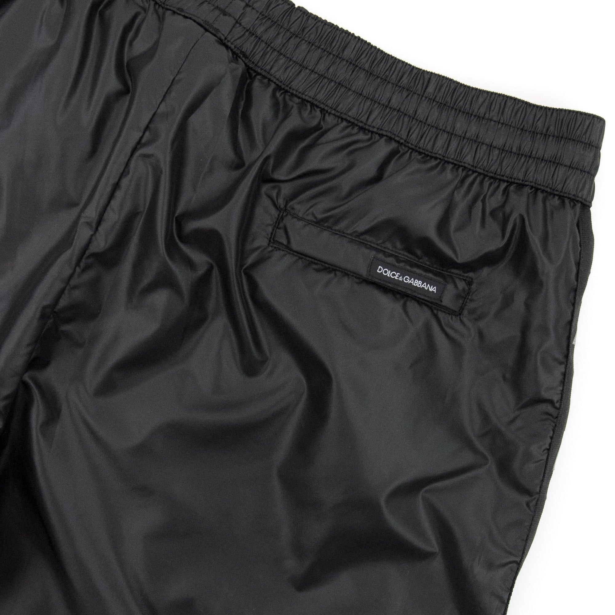 Dolce & Gabbana Side Band Logo Swim Shorts Black