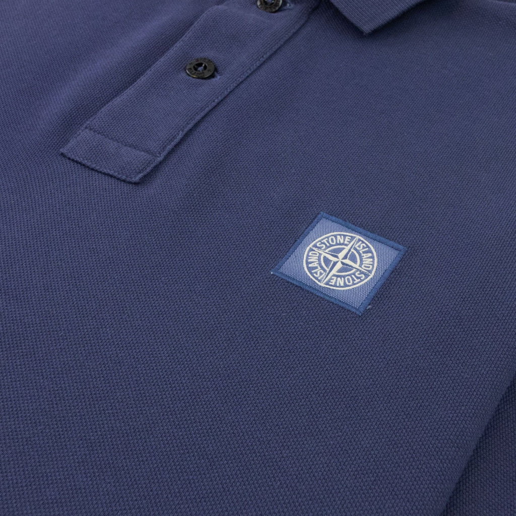 Stone Island Patch Logo Reg Fit Polo Purple V0027