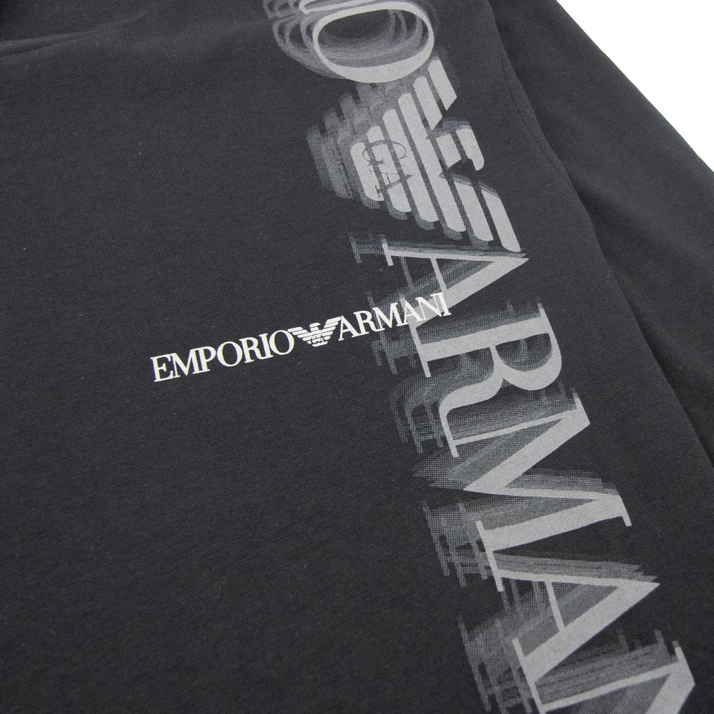 Emporio Armani Shadow Side Logo T Shirt Black JUL12