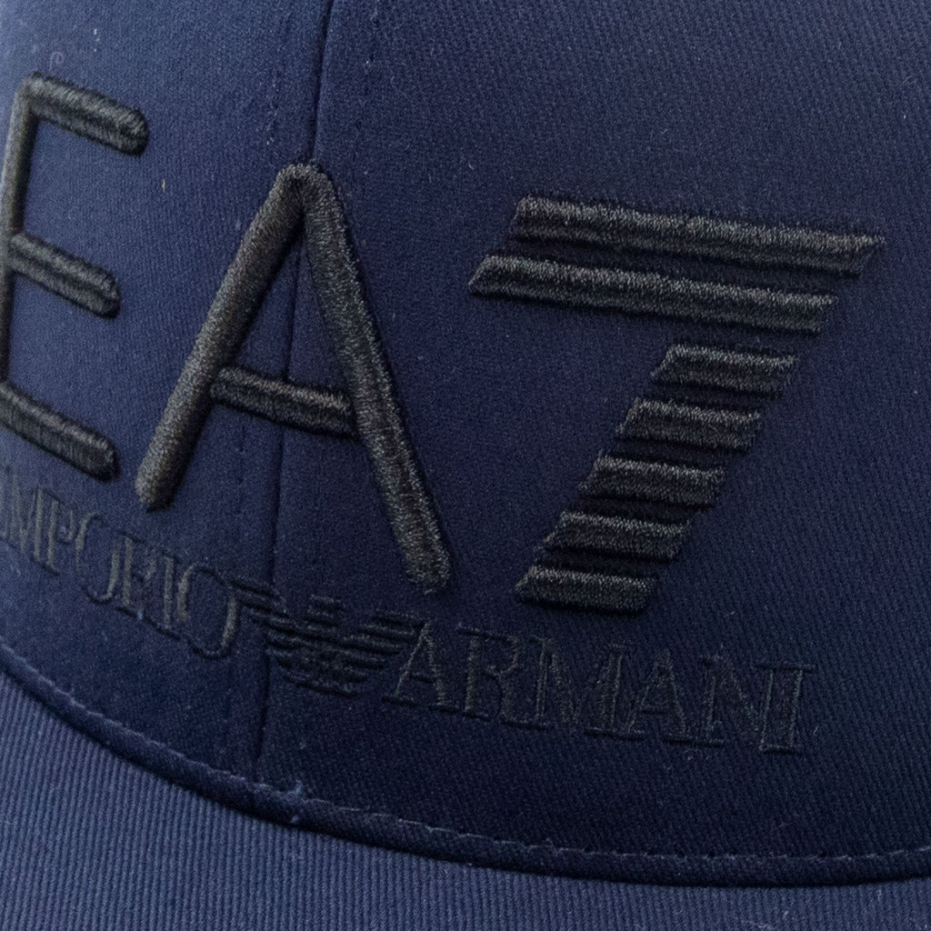 Ea7 Embroidered Logo Baseball Hat Dark Blue