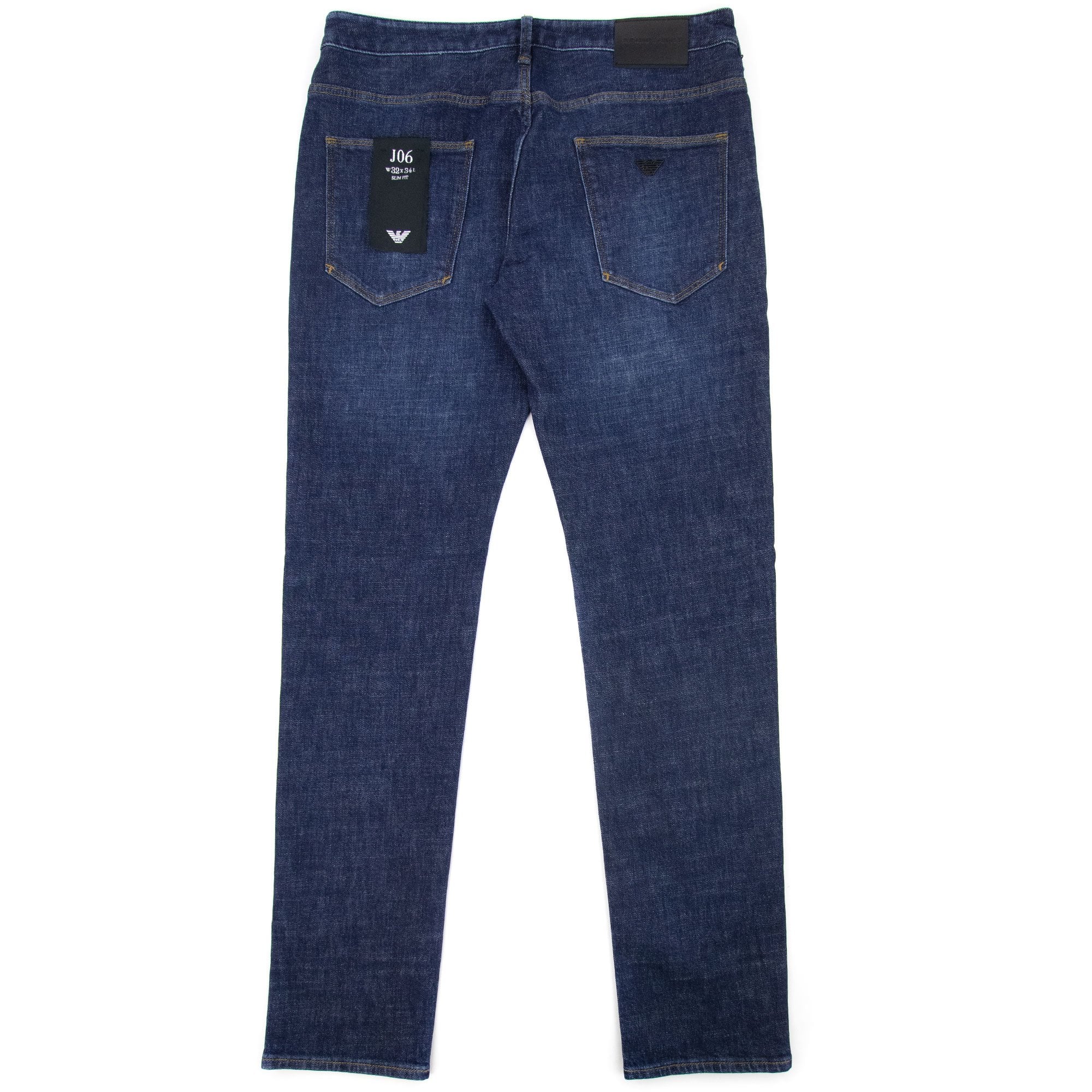 Emporio Armani J06 Washed Slim Fit Jeans Denim Blue