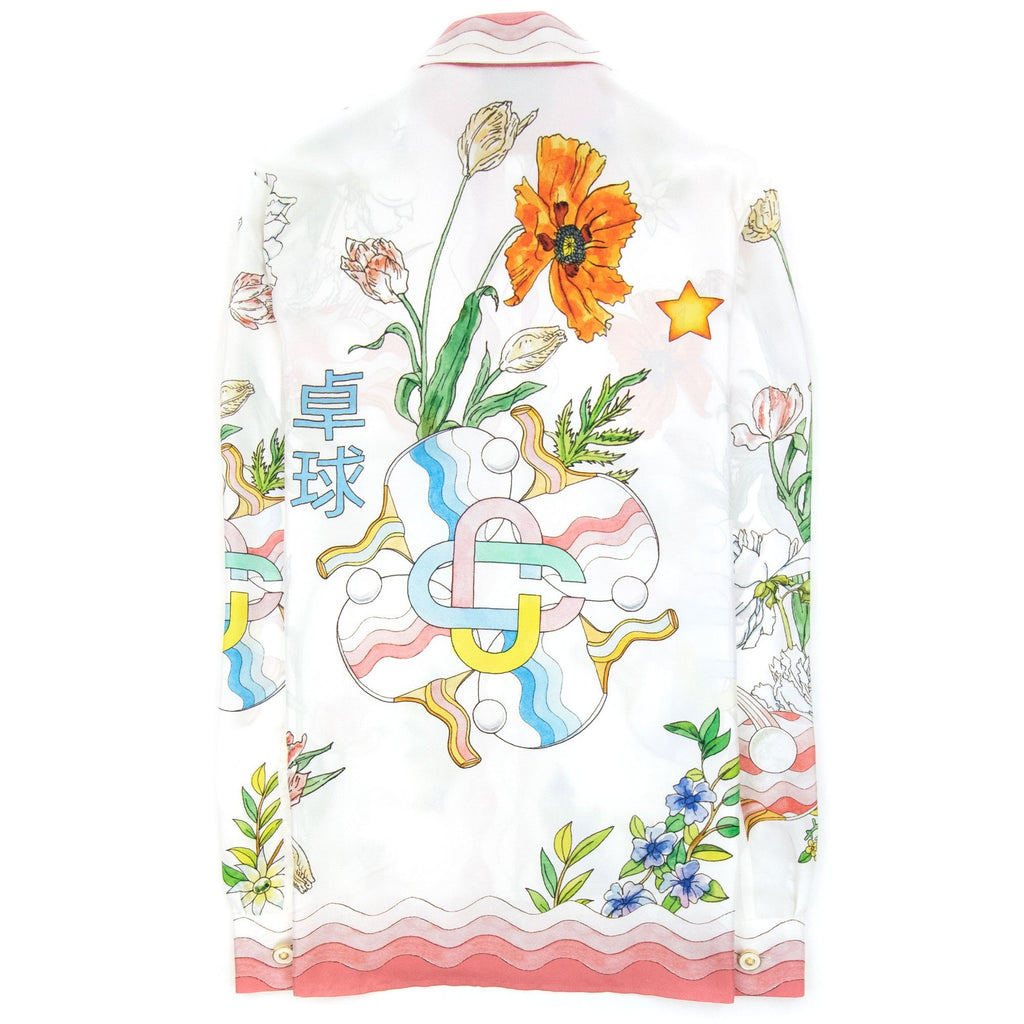 Casablanca Floral Print Silk Shirt Multi