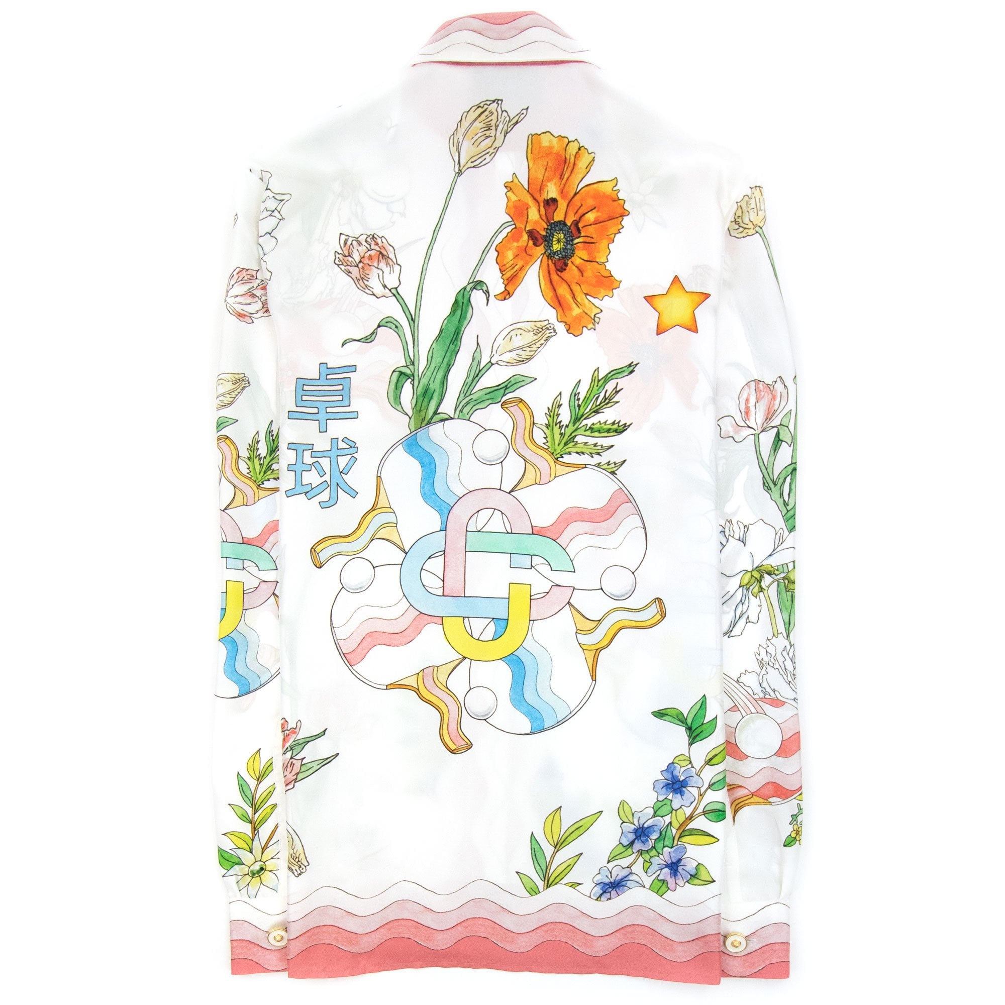 Casablanca Floral Print Silk Shirt Multi