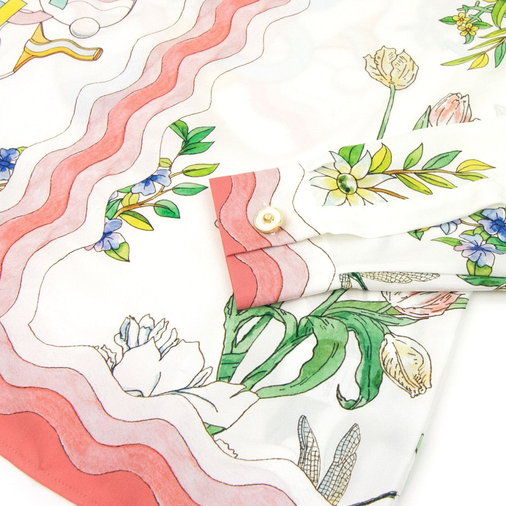 Casablanca Floral Print Silk Shirt Multi