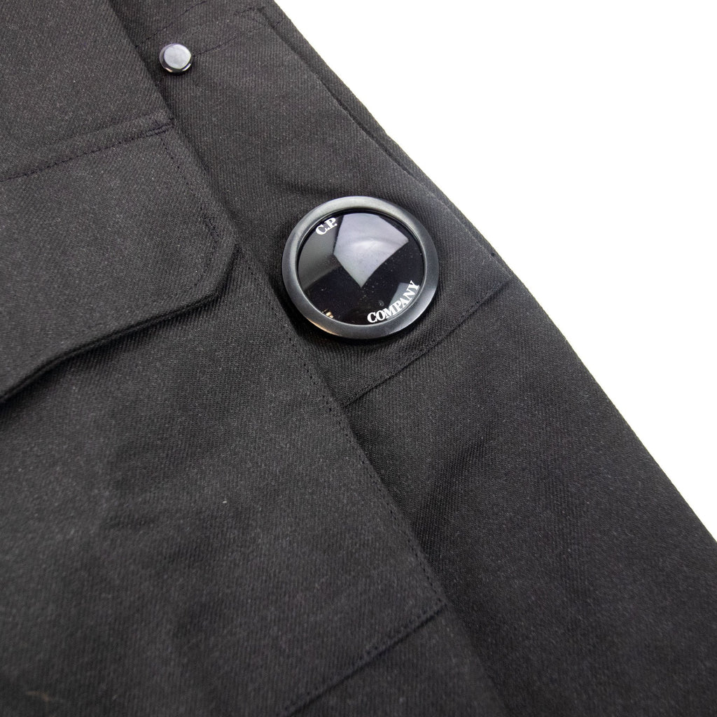 Cp Company Flannel Lens Long Sleeve Shirt Black 392
