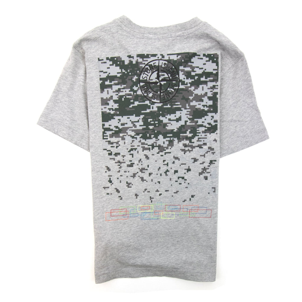 Stone Island Junior 21054 Logo T Shirt Grey V1064
