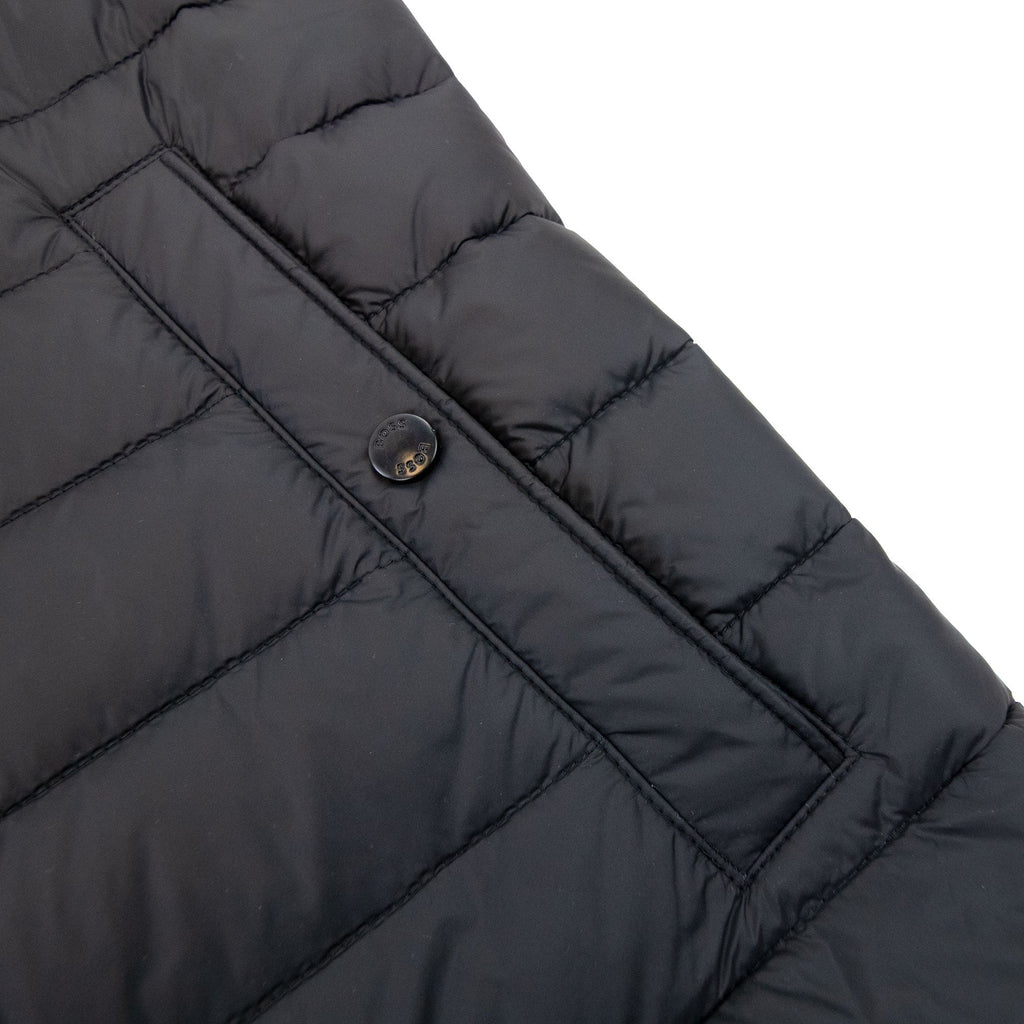 Hugo Boss Water-repellent Padded Gilet With 3d Logo Tape Black