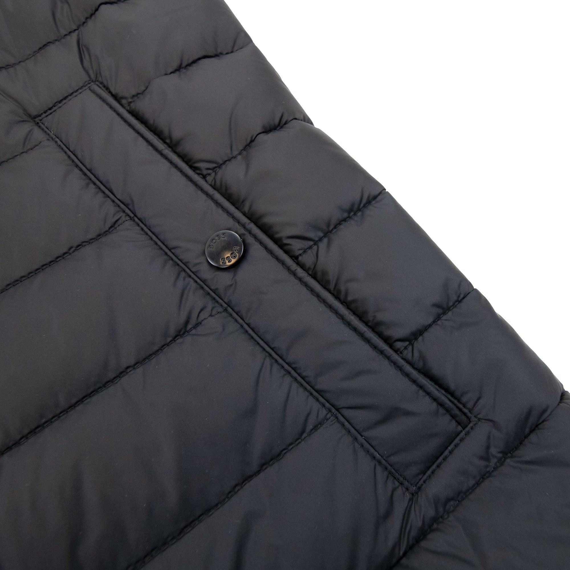 Hugo Boss Water-repellent Padded Gilet With 3d Logo Tape Black