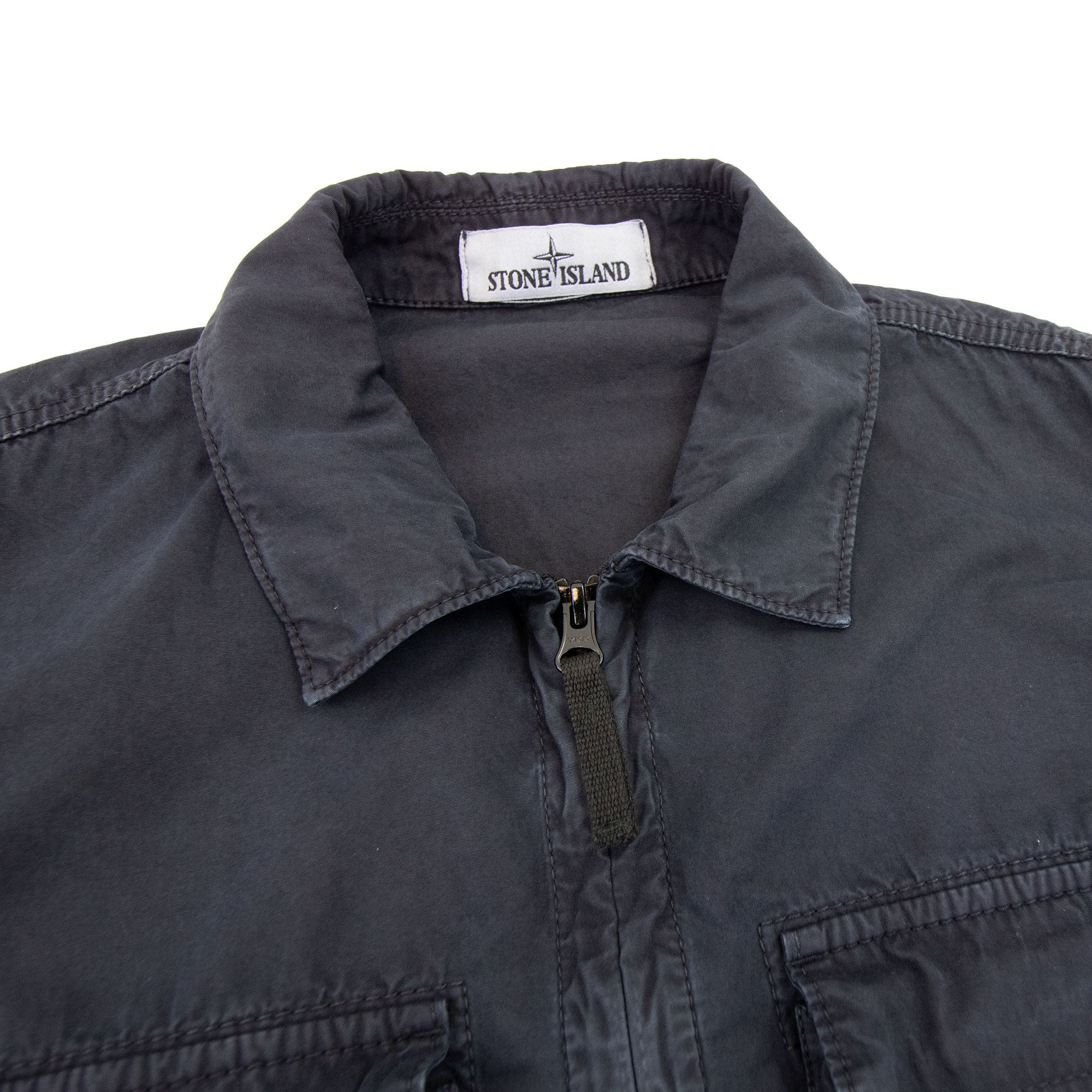Stone Island 114wn Old Treatment Shirt Navy V0120