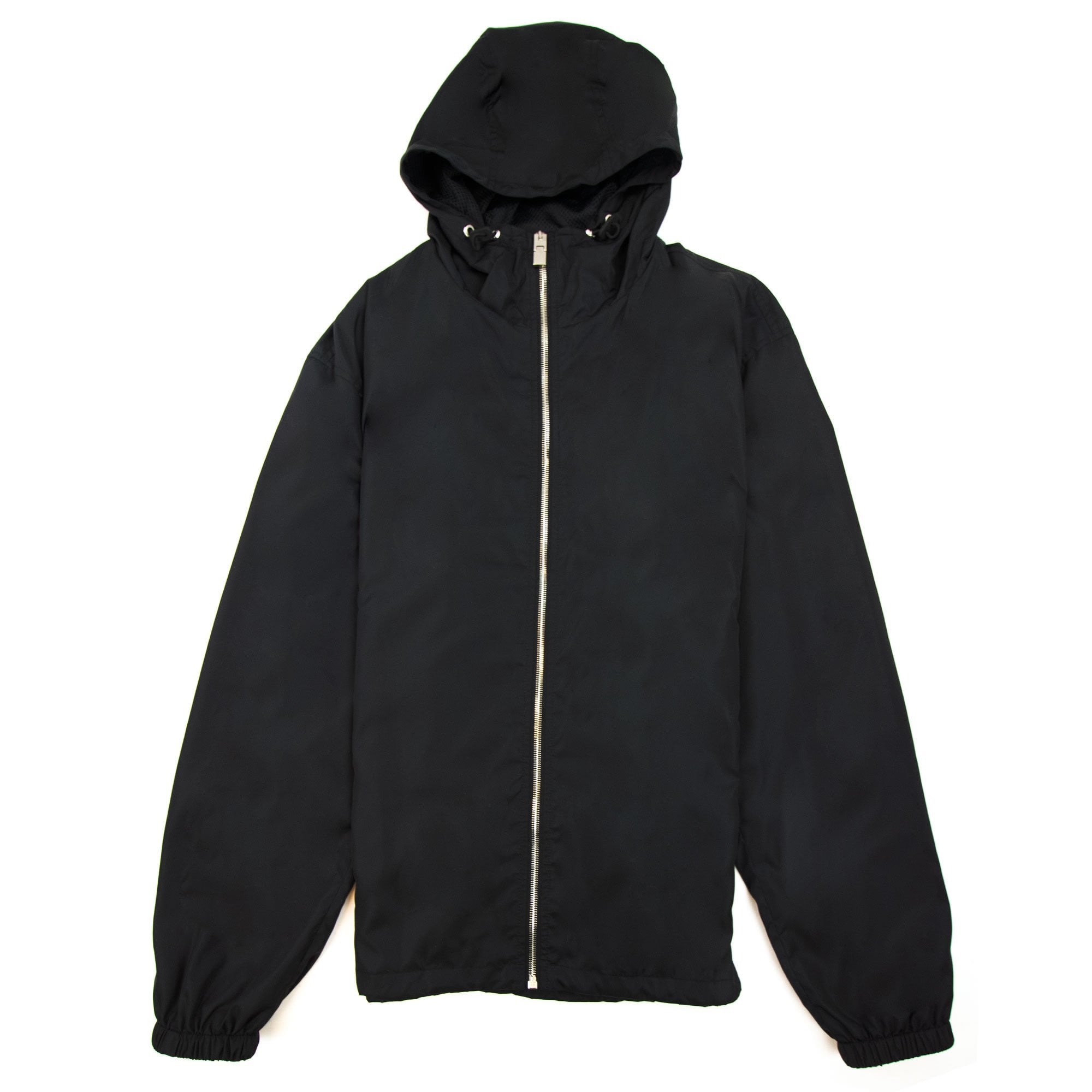 Givenchy Supple Nylon Hoodied Windbreaker Black 001