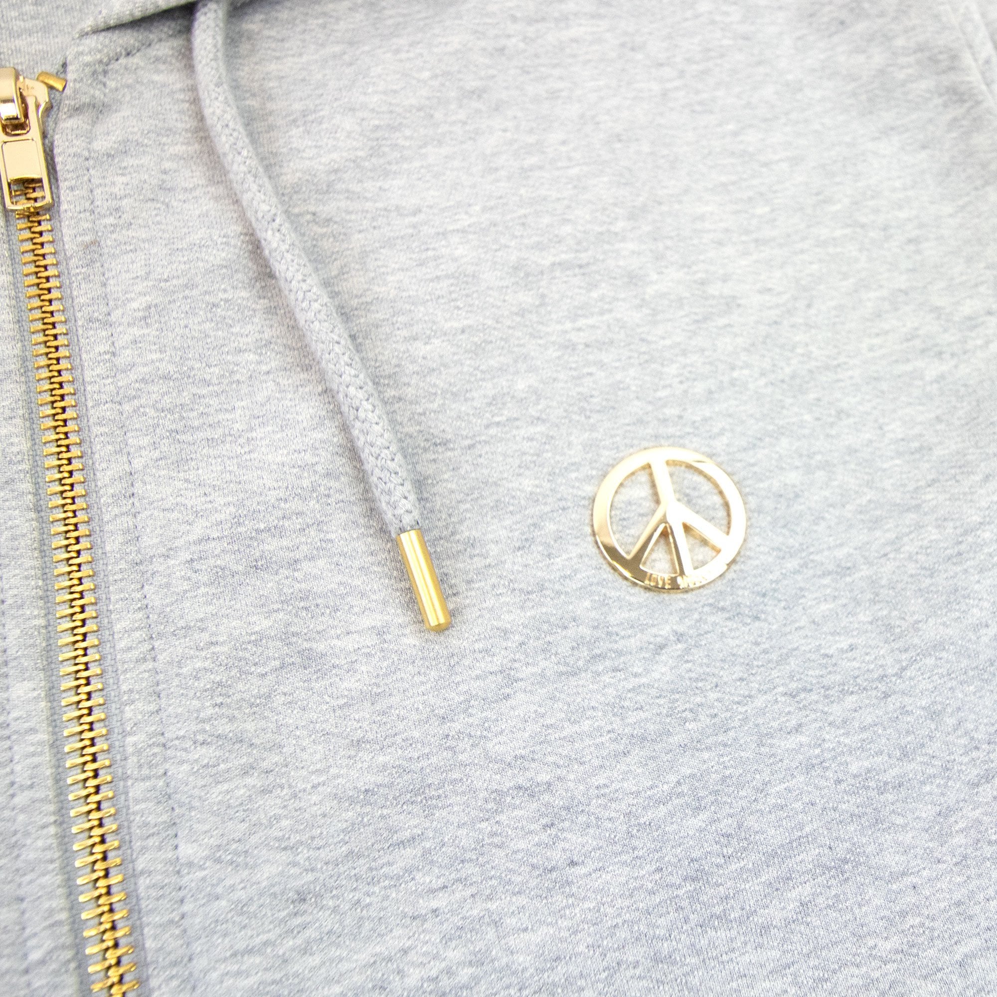 Love Moschino Metal Peace Hoody Light Grey