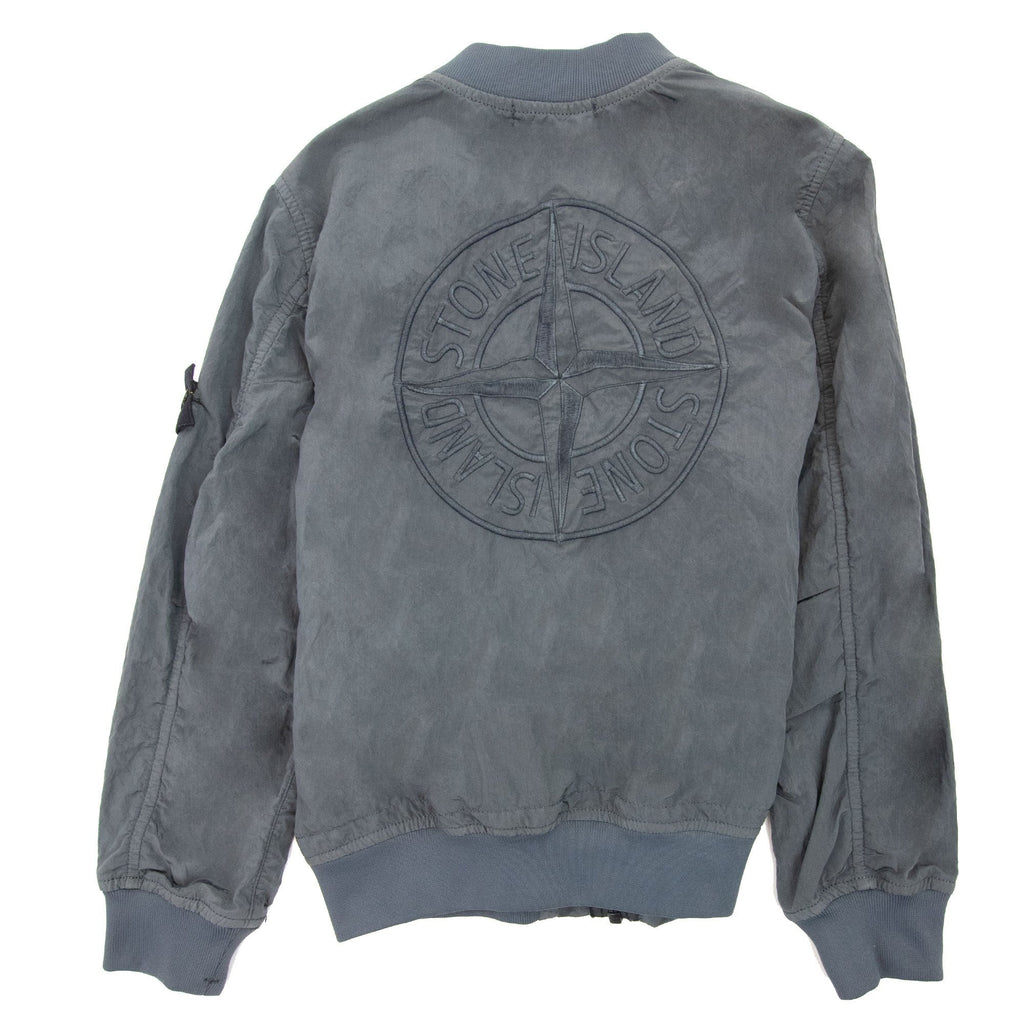Stone Island Junior Nylon Bomer Jacket Dark Grey V0065