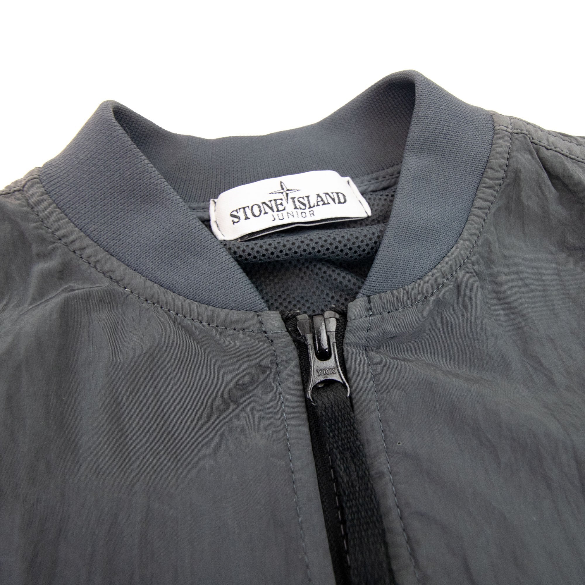 Stone Island Junior Nylon Bomer Jacket Dark Grey V0065