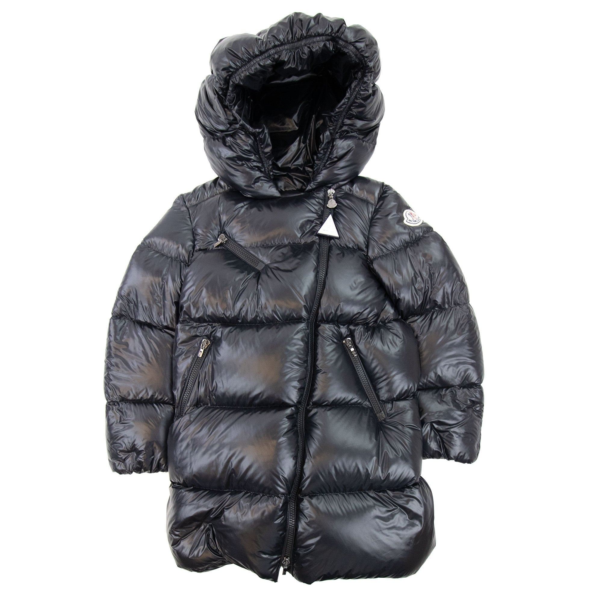 Moncler Junior Gelinotte Padded Zip Up Jacket Black 999