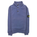 Stone Island Junior Arm Badge L/s Funnel Neck Polo Blue V0028