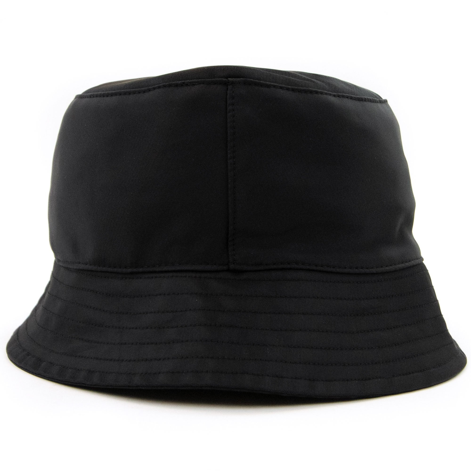 Moncler Logo Satin Bucket Hat Black 999