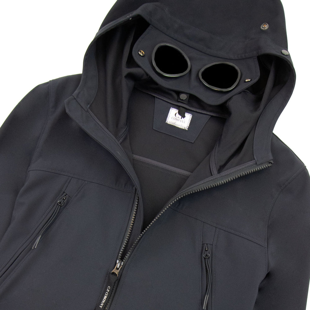 Cp Company Undersixteen Light Soft Shell Google Jacket Navy 888