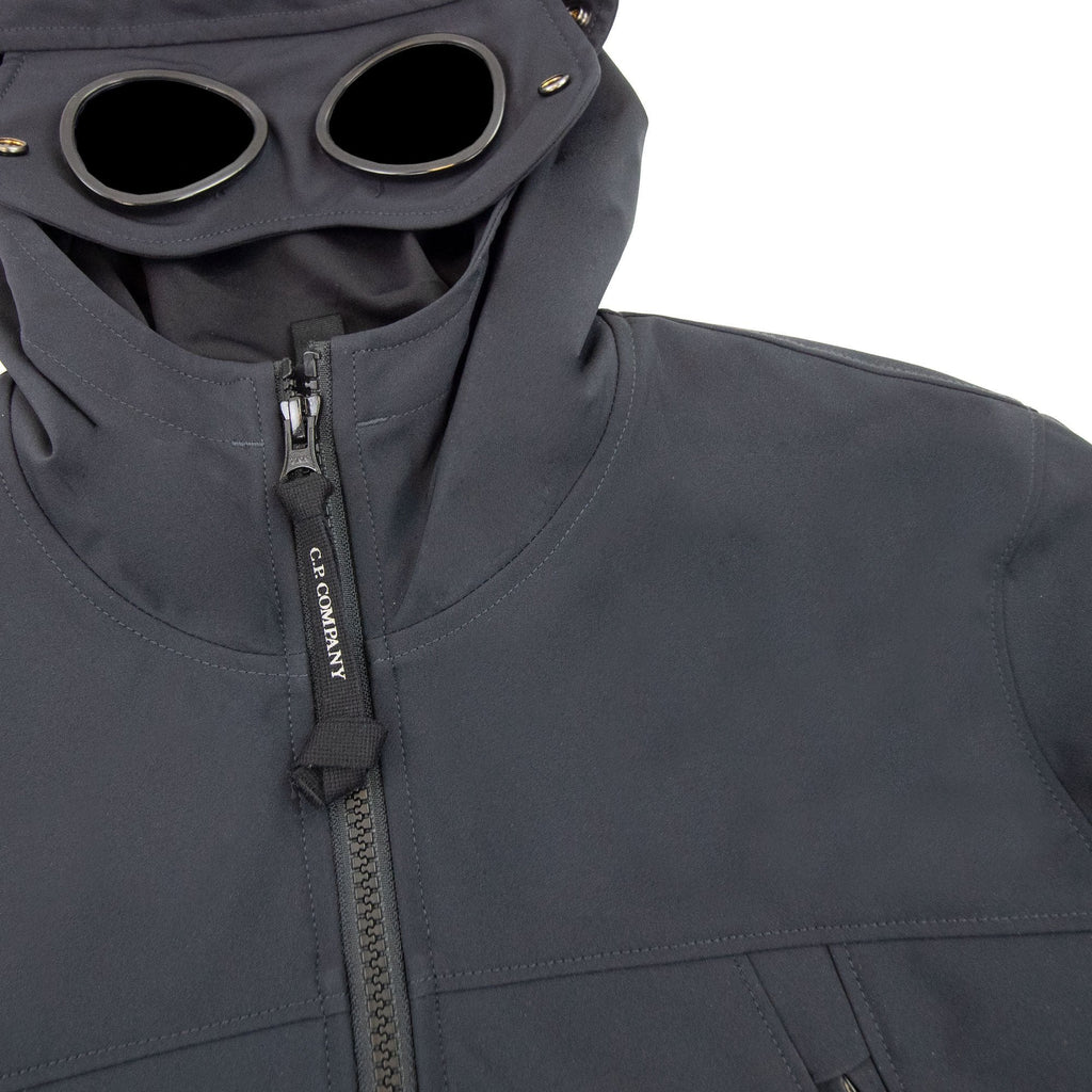Cp Company Undersixteen Light Soft Shell Google Jacket Navy 888