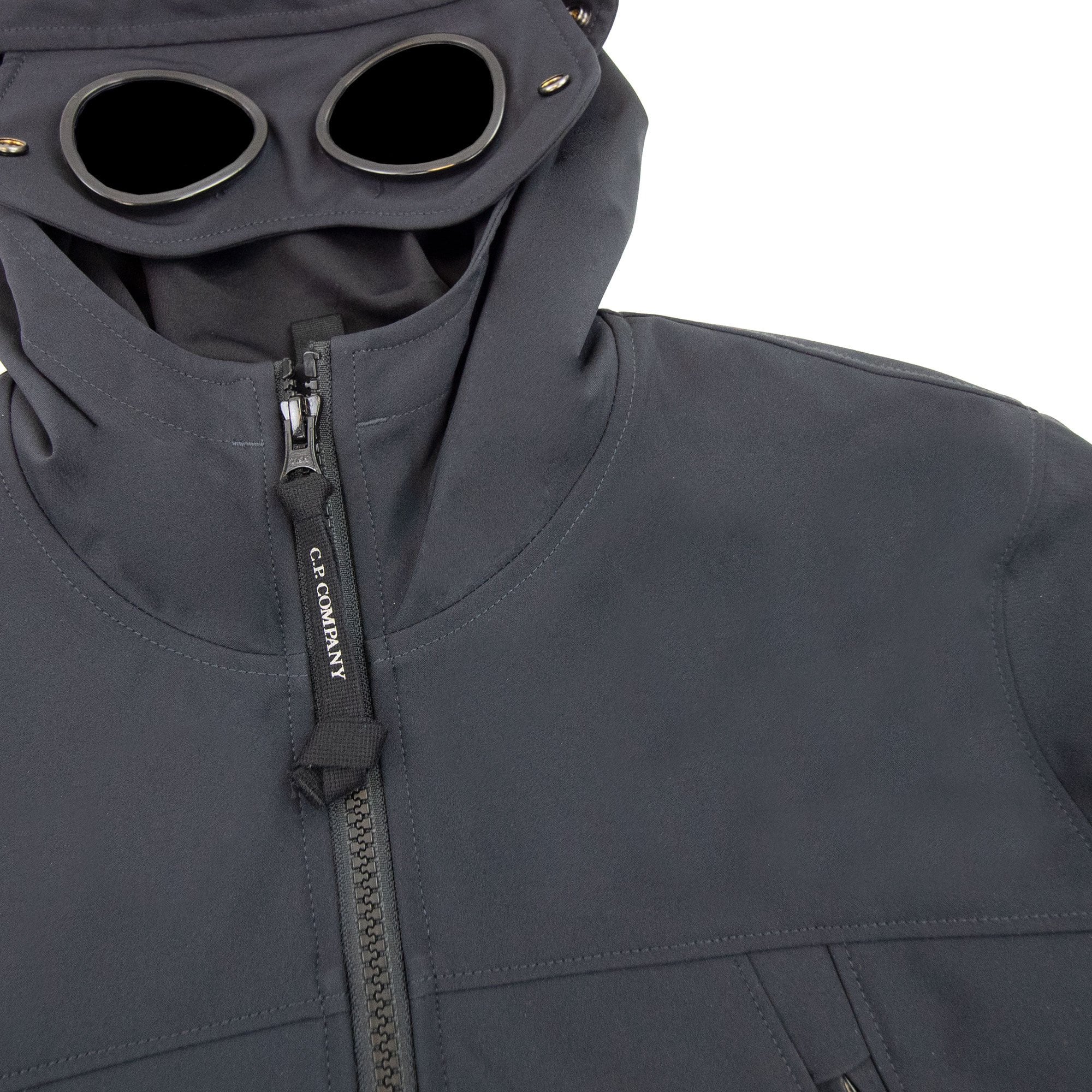 Cp Company Undersixteen Light Soft Shell Google Jacket Navy 888