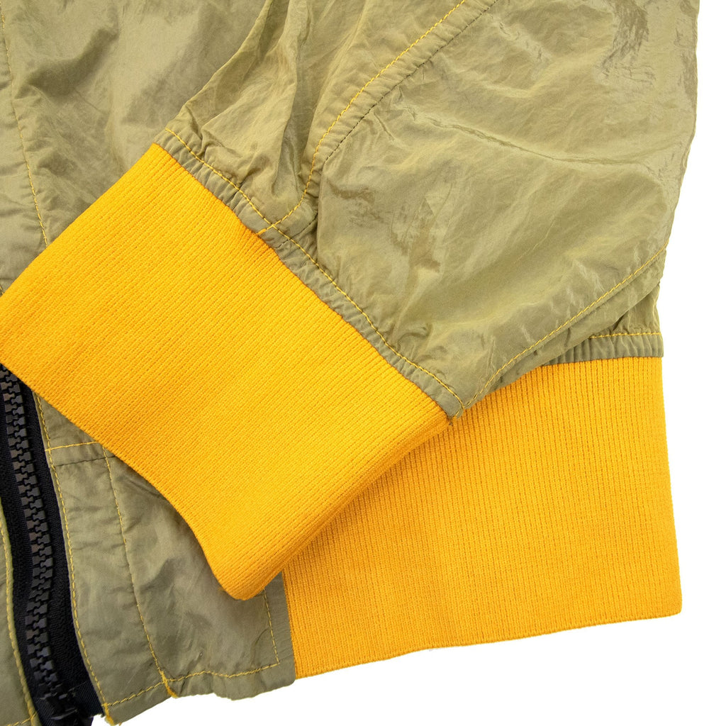 Stone Island Nylon Zip Up Jacket Neon Yellow V0030