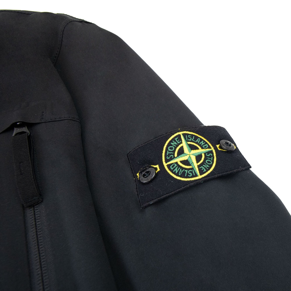 Stone Island 41826 Light Soft Shell Check Grid Jacket Black 999