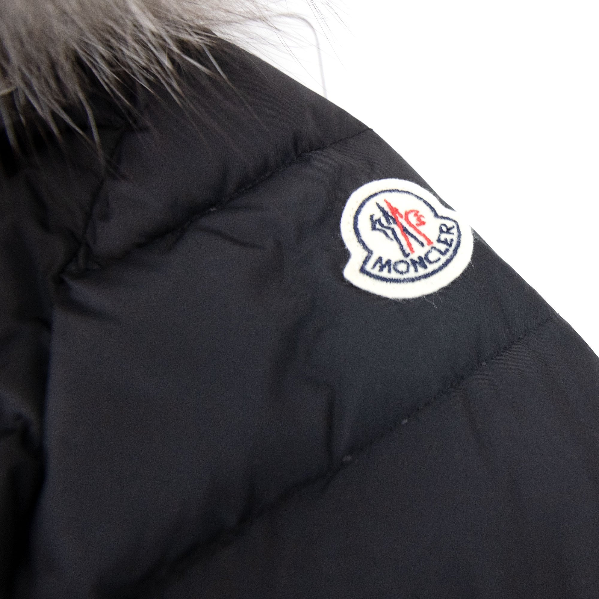Moncler Abelle Long Parka Coat in Black