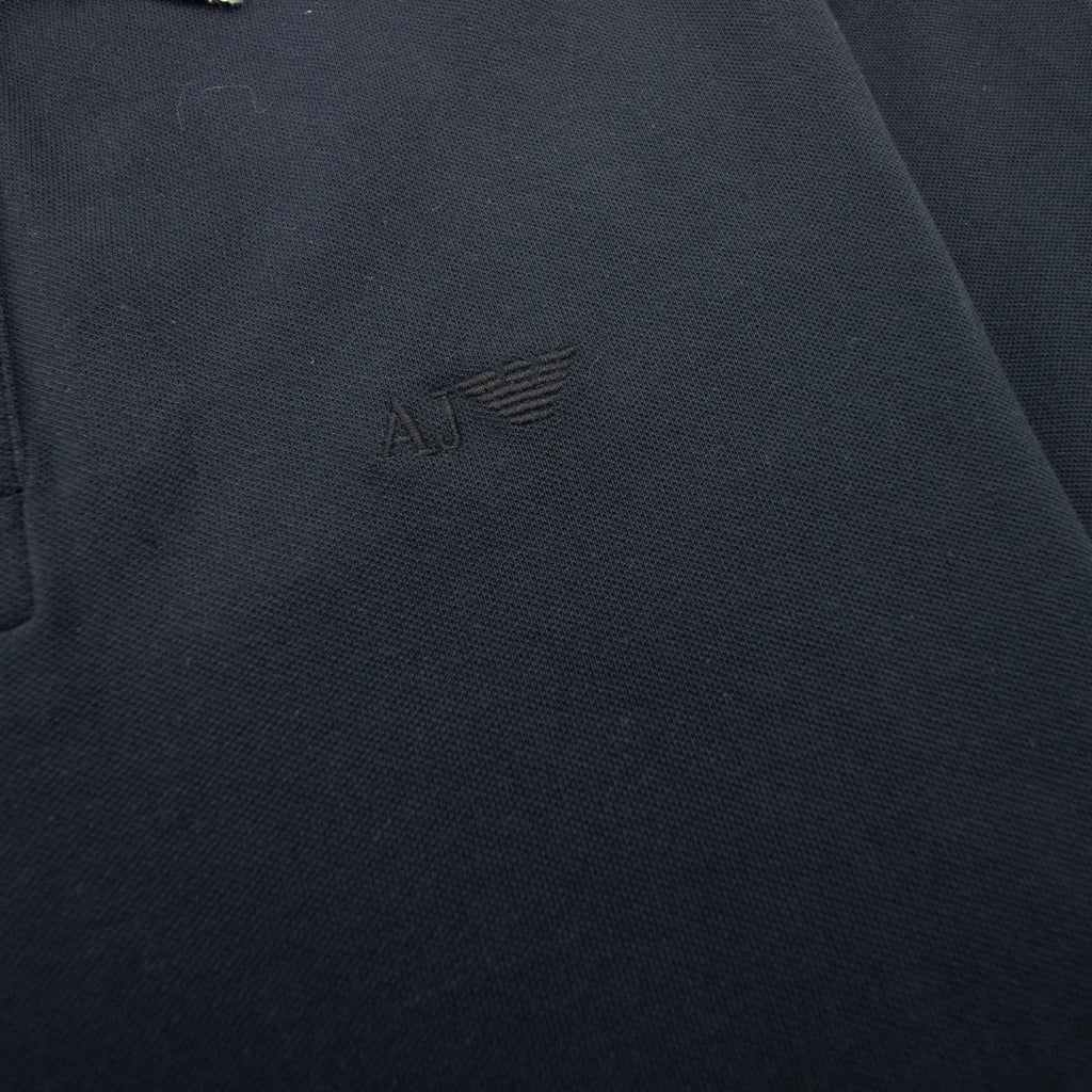 Armani Jeans Twin Tipped Slim S/s Polo Black
