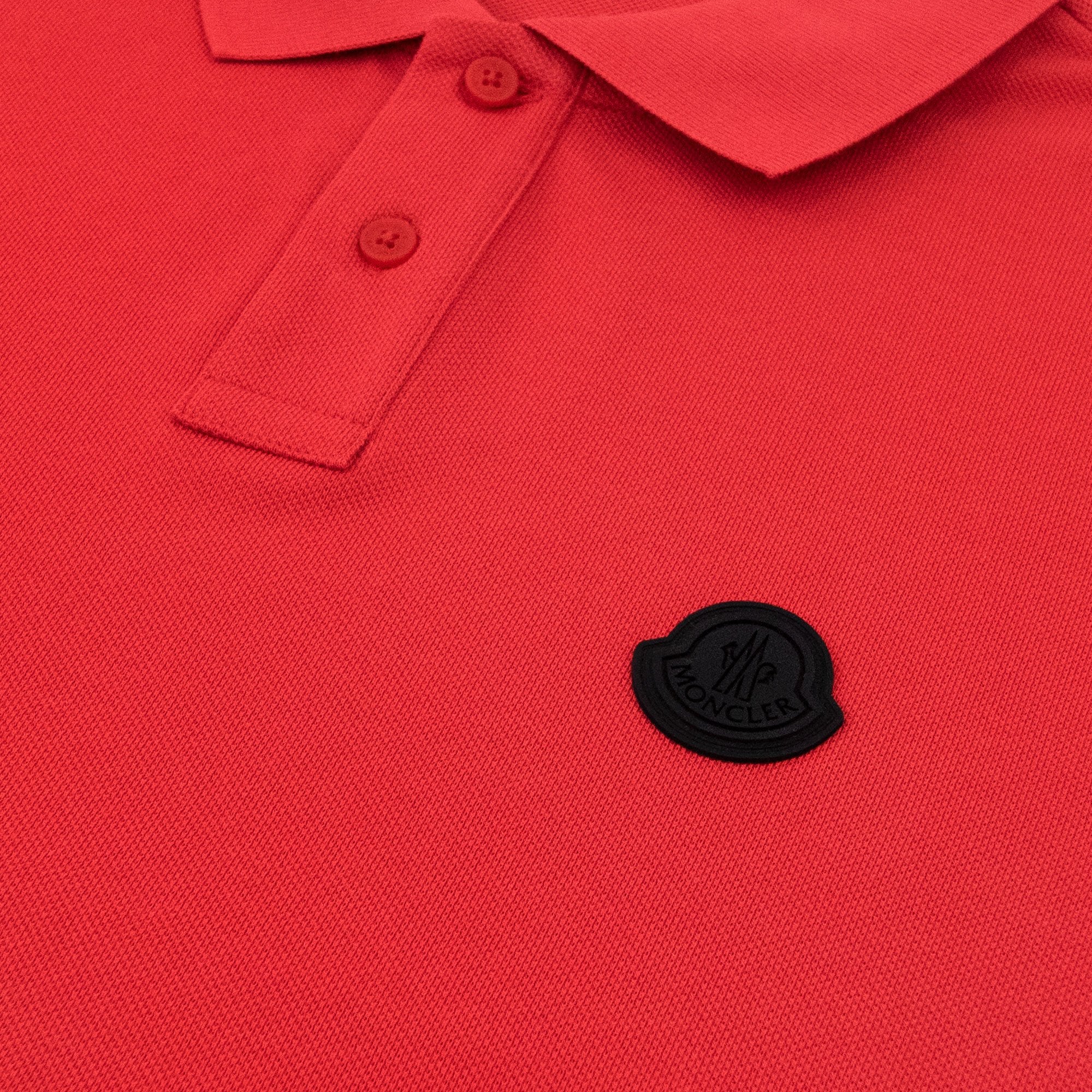 Moncler Logo Polo Shirt True Red 463