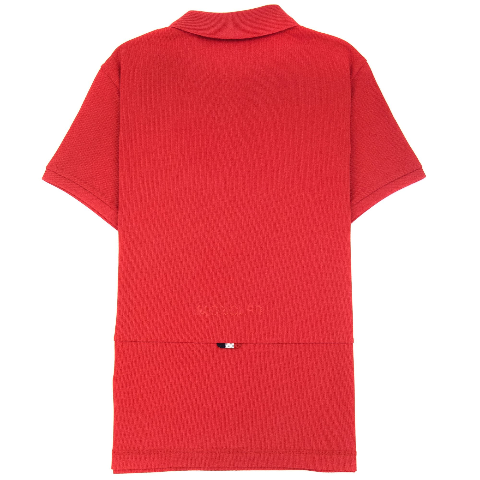 Moncler Logo Polo Shirt True Red 463