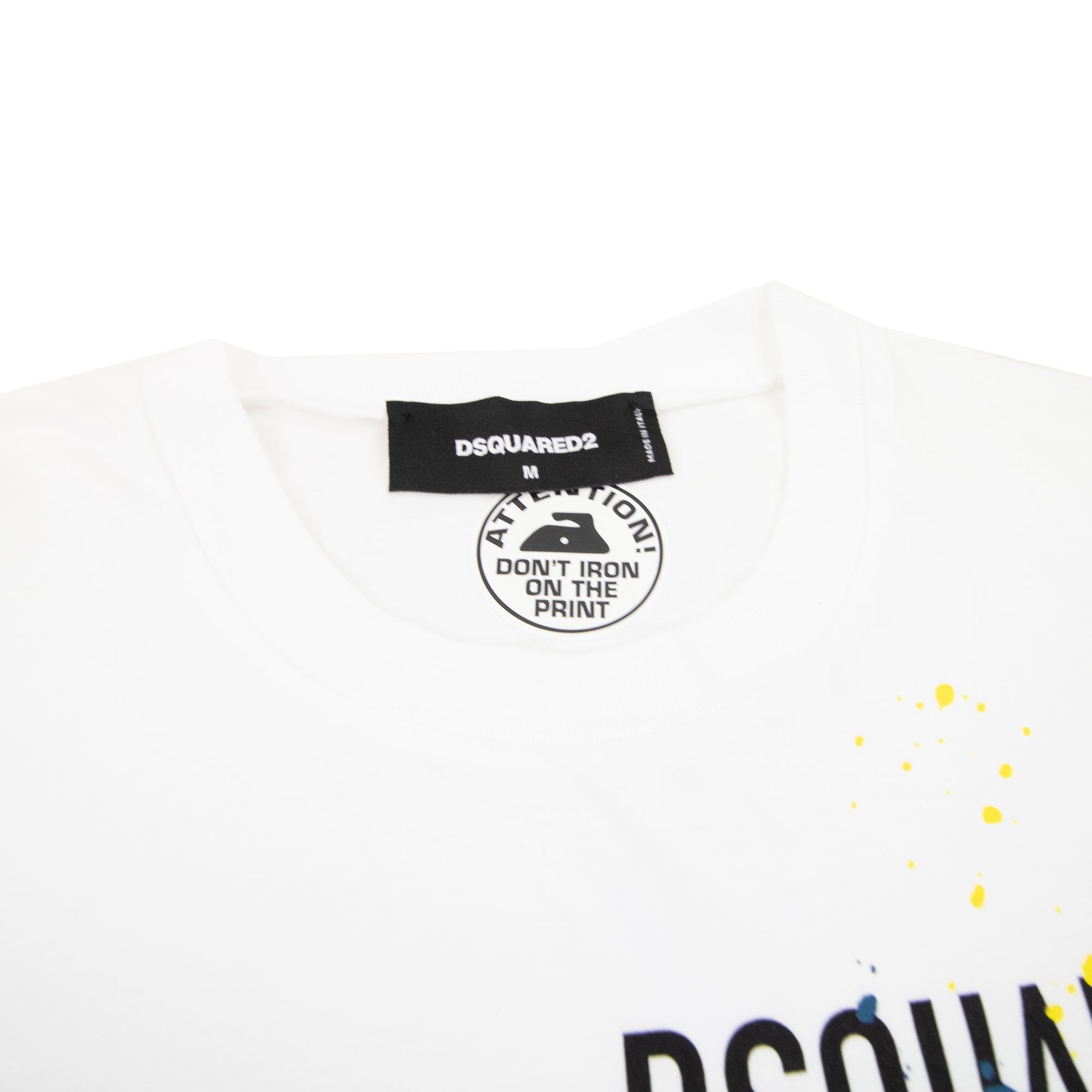 Dsquared2 Icon Splatter Cool T-shirt White