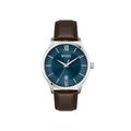 Hugo Boss Elite Leather Strap Watch Brown