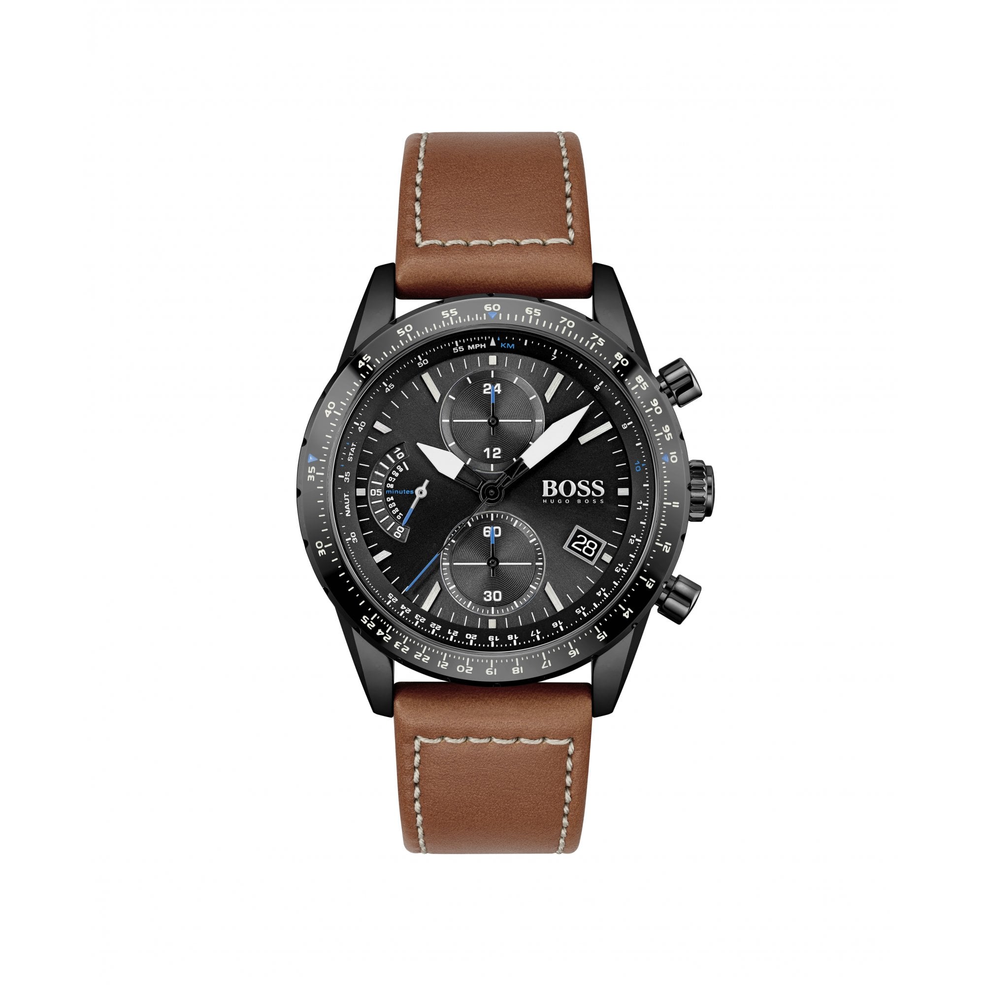 Hugo Boss Pilot Edition Chrono Watch Brown